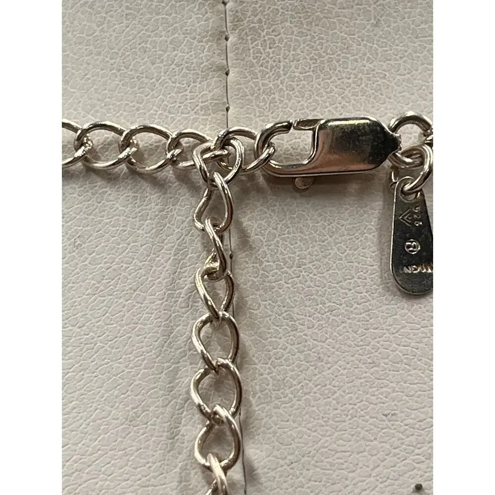 SILPADA Retired Sterling Silver‎ 925 Garnet Beads Station Chain Necklace N1053 - Picture 7 of 7